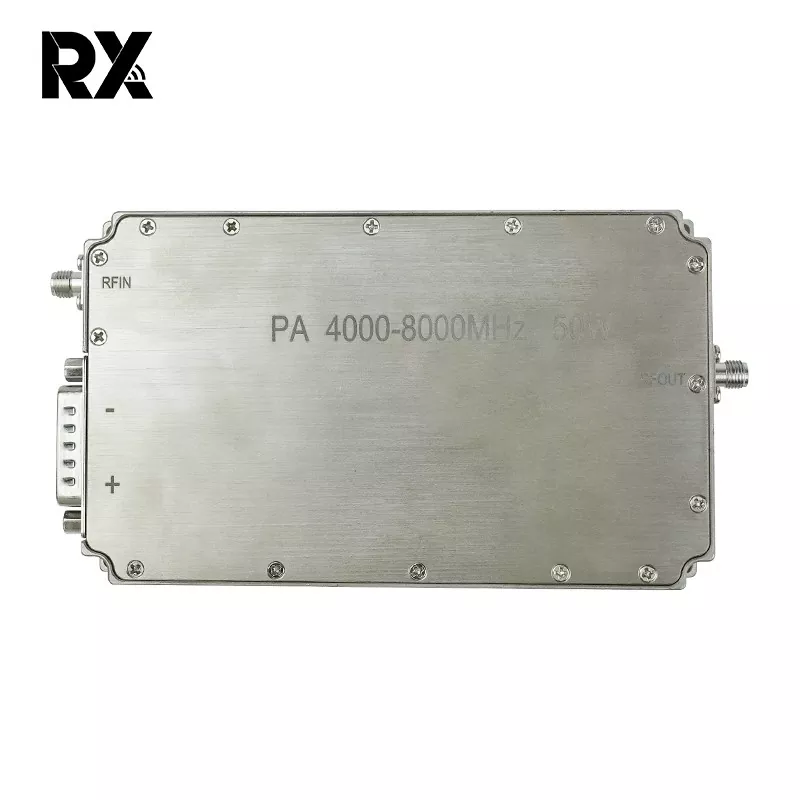 Sistema RF con amplificatore di potenza da 50 W a banda C ultra larga da 4-8 GHz